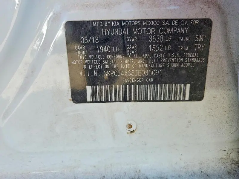 2018 HYUNDAI ACCENT LIMITED  