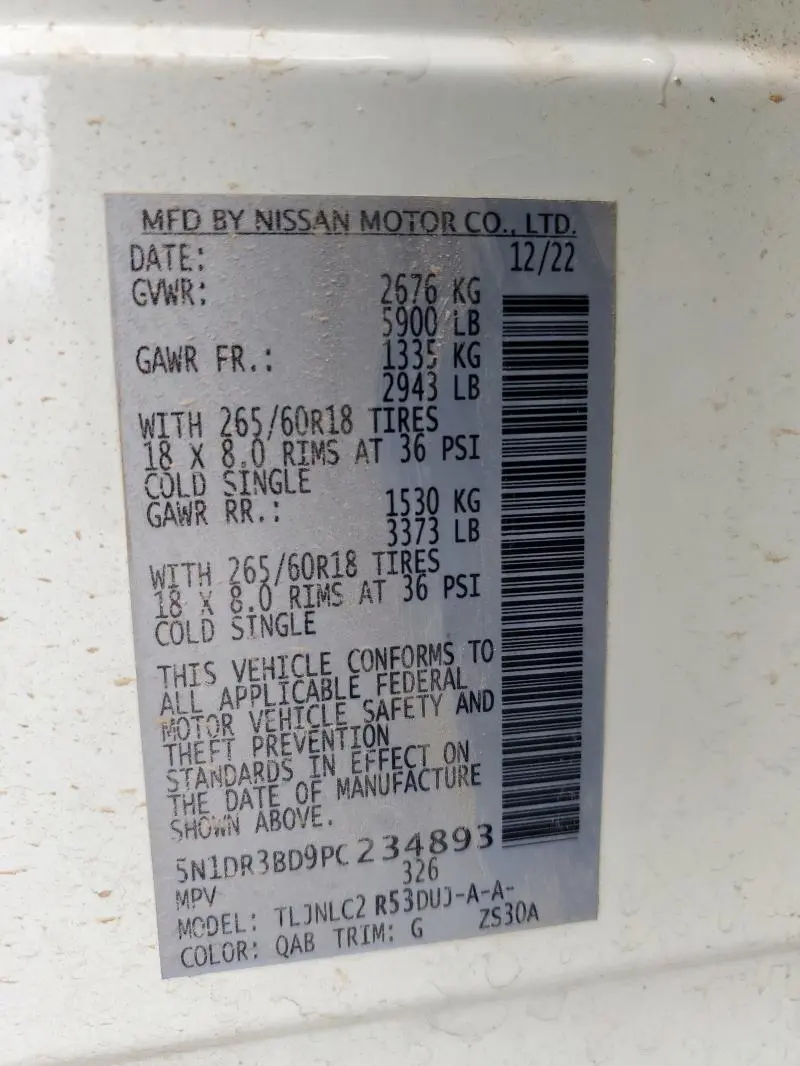 2023 NISSAN PATHFINDER SV  