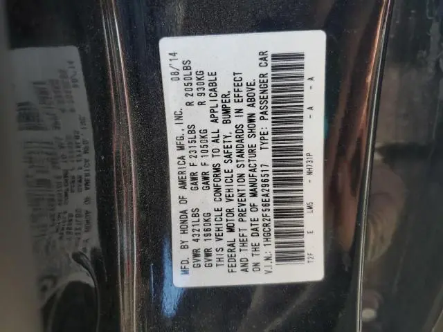 2014 HONDA ACCORD SPORT  