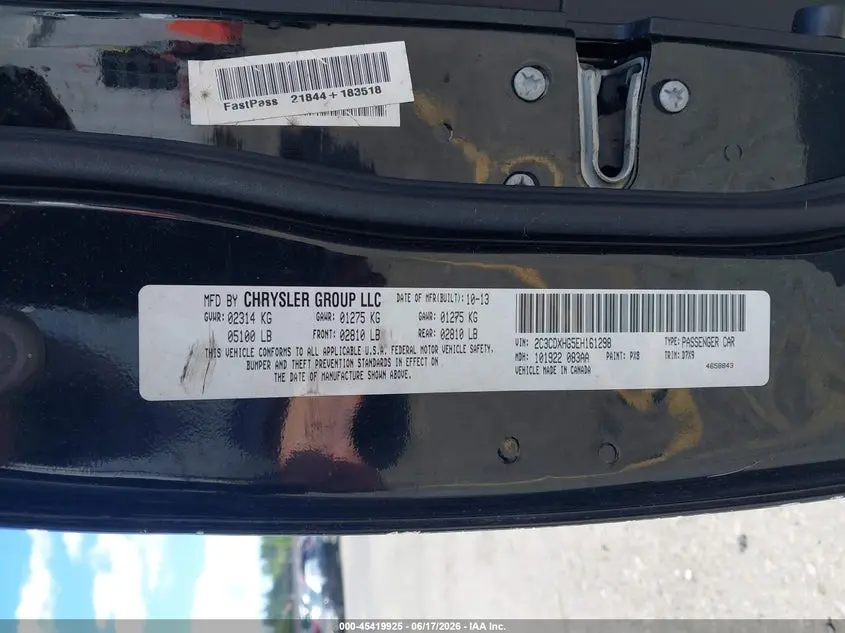 2014 DODGE CHARGER SXT