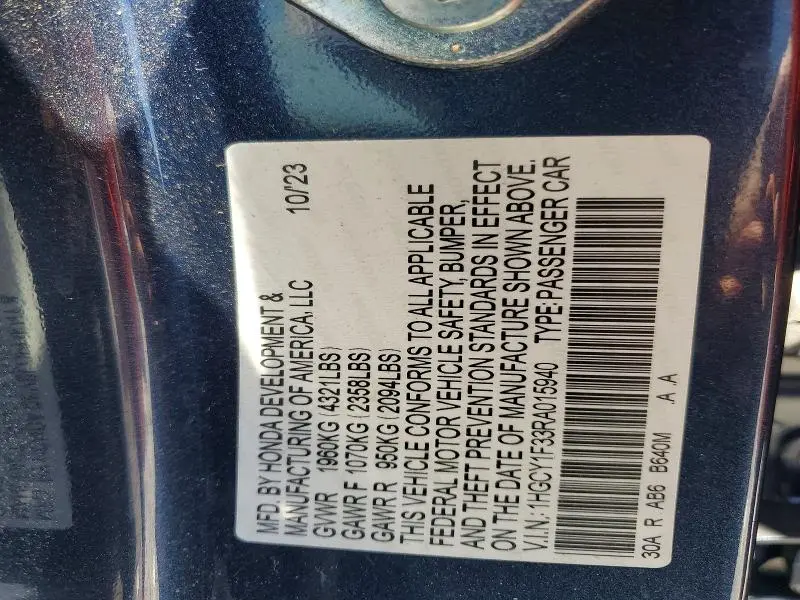 2024 HONDA ACCORD EX  