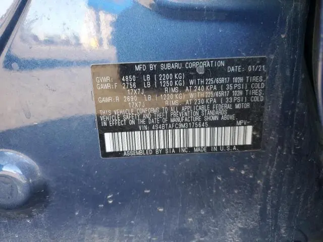 2021 SUBARU OUTBACK PREMIUM  