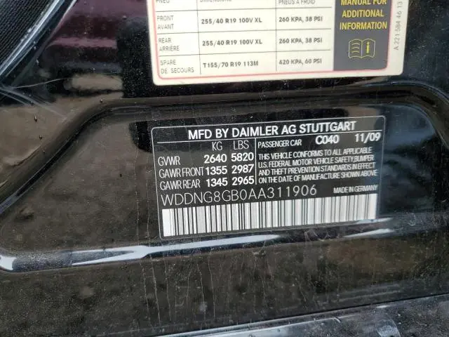 2010 MERCEDES-BENZ S 550 4MATIC  