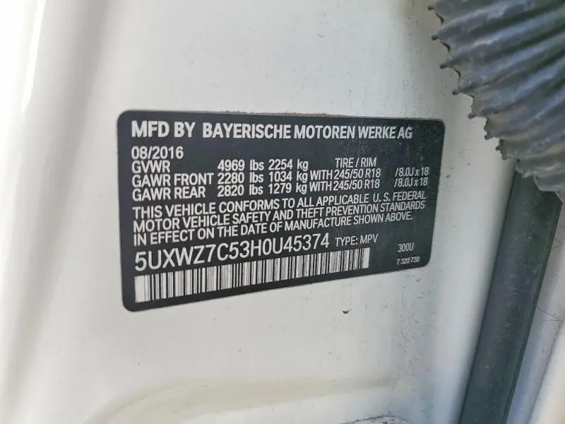 2017 BMW X3 SDRIVE28I  