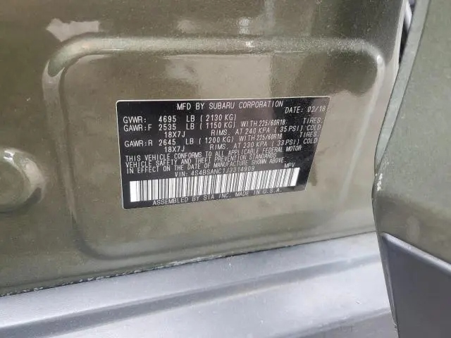 2018 SUBARU OUTBACK 2.5I LIMITED  