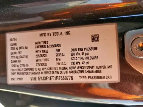 2024 TESLA MODEL 3   