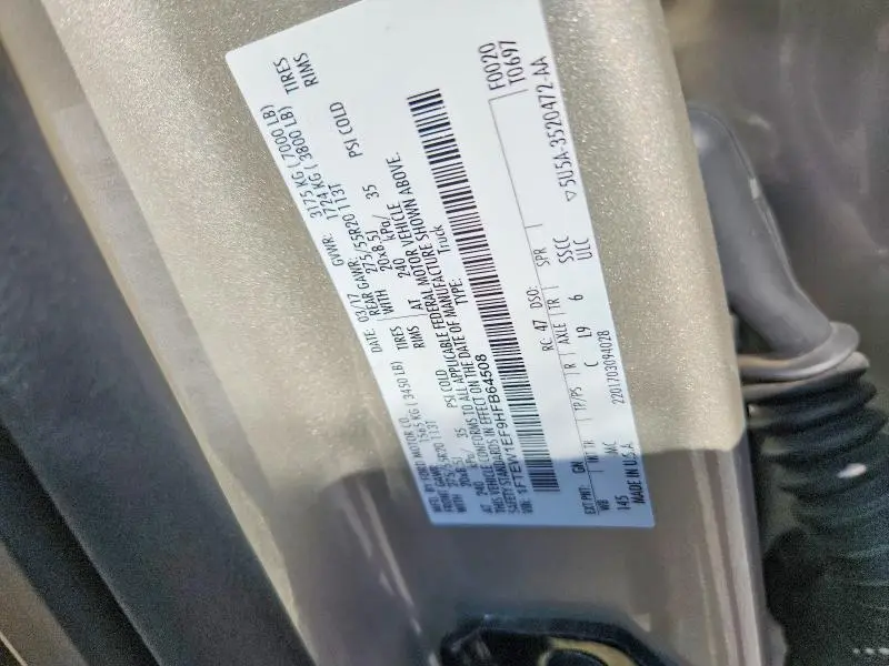 2017 FORD F150 SUPERCREW  
