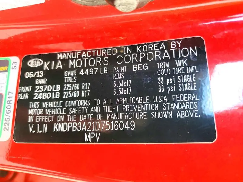 2013 KIA SPORTAGE LX  