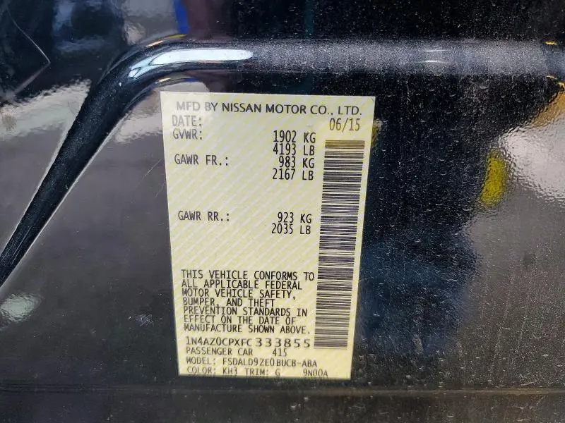 2015 NISSAN LEAF SV  