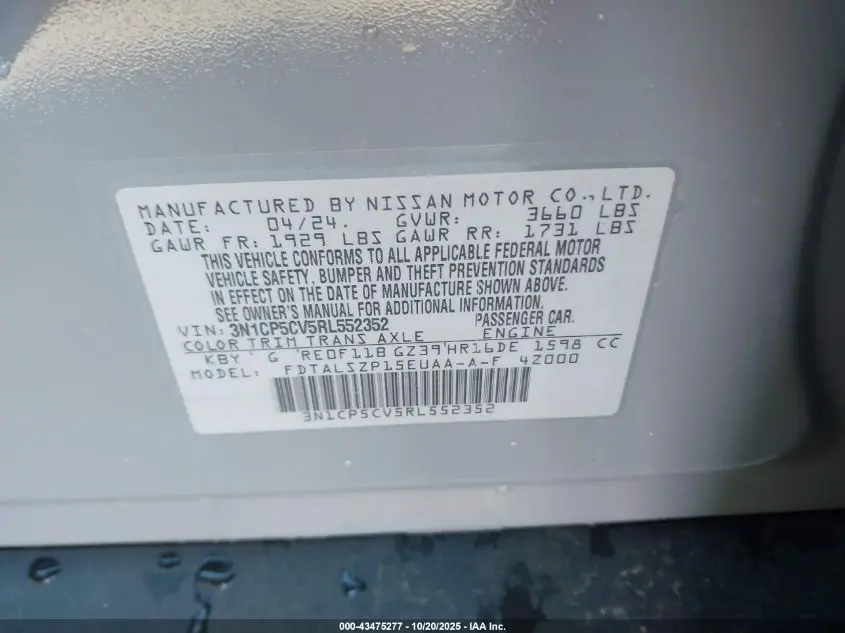 2024 NISSAN KICKS SV XTRONIC CVT