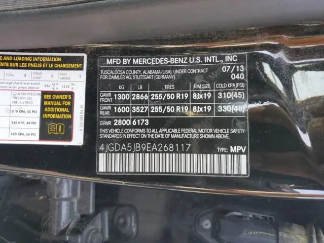 2014 MERCEDES-BENZ ML 350  