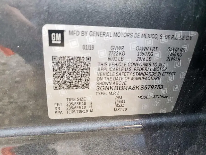 2019 CHEVROLET BLAZER 1LT  