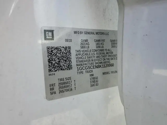 2019 CHEVROLET COLORADO LT  