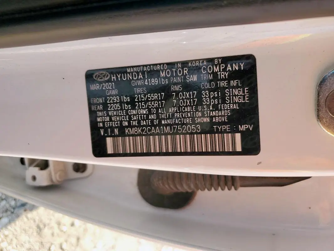 2021 HYUNDAI KONA SEL  
