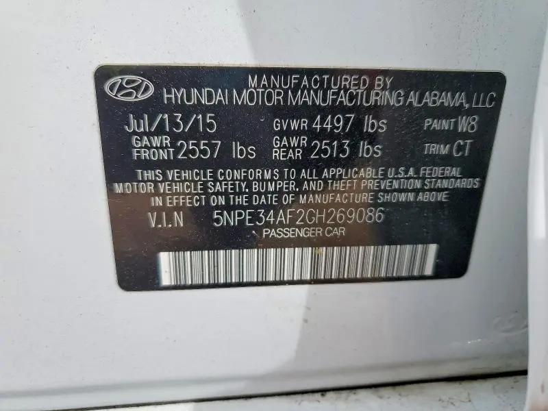 2016 HYUNDAI SONATA SPORT  
