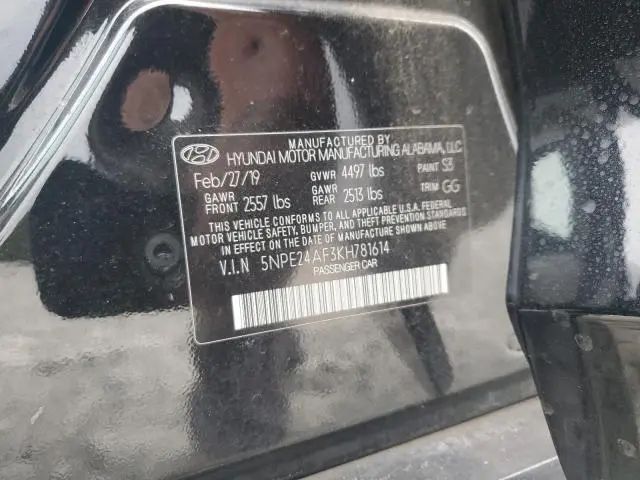 2019 HYUNDAI SONATA SE  