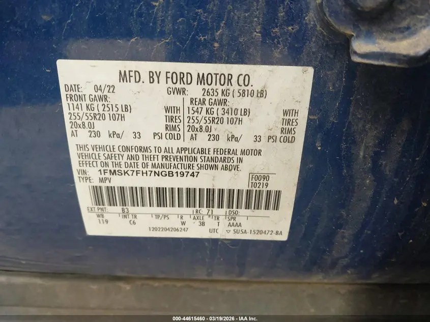 2022 FORD EXPLORER LIMITED