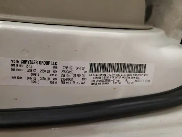 2011 DODGE GRAND CARAVAN CREW  