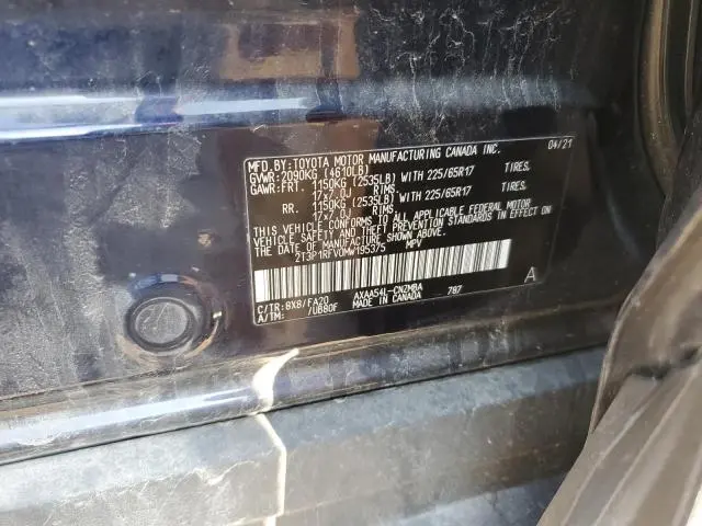 2021 TOYOTA RAV4 XLE  