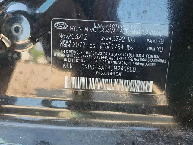 2013 HYUNDAI ELANTRA LIMITED  