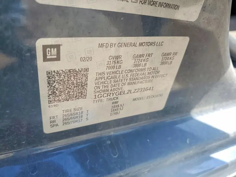 2020 CHEVROLET SILVERADO K1500 LTZ  