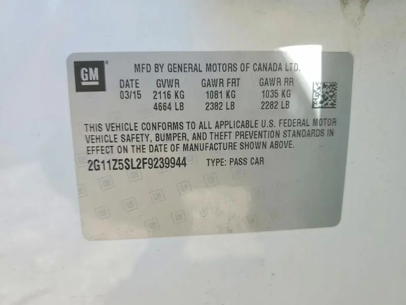 2015 CHEVROLET IMPALA LS  