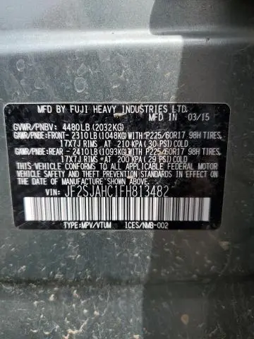 2015 SUBARU FORESTER 2.5I LIMITED  
