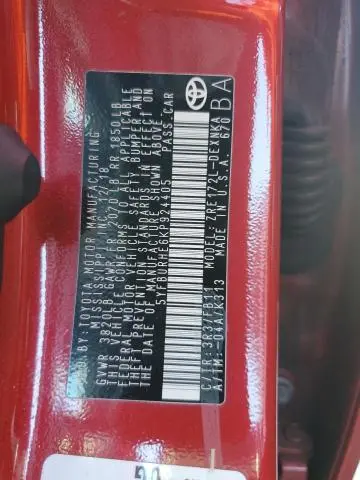 2019 TOYOTA COROLLA L