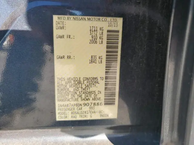 2013 NISSAN SENTRA S  