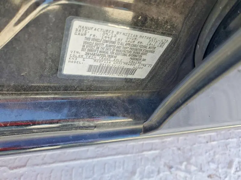 2013 NISSAN SENTRA S  