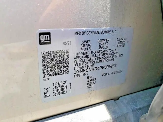 2023 CHEVROLET TAHOE C1500 LT  