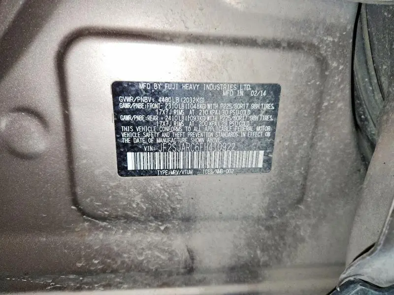 2015 SUBARU FORESTER 2.5I LIMITED  
