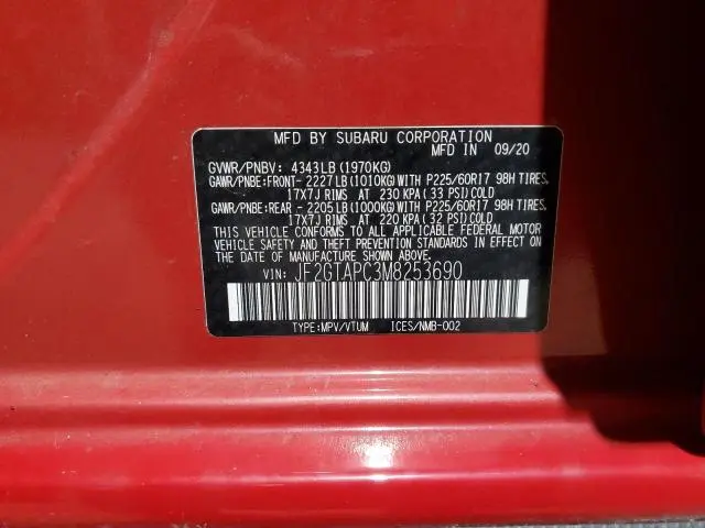 2021 SUBARU CROSSTREK PREMIUM  