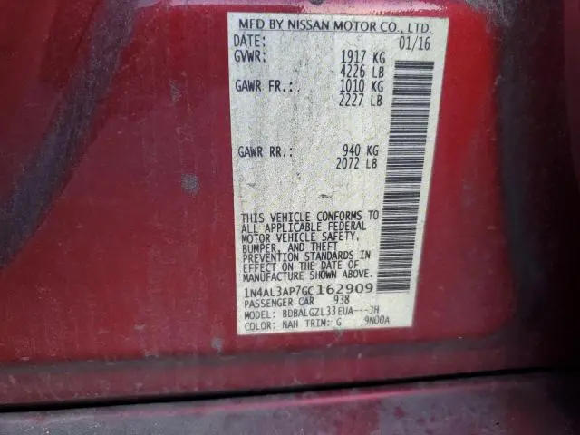 2016 NISSAN ALTIMA 2.5  