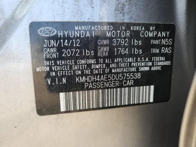 2013 HYUNDAI ELANTRA GLS  
