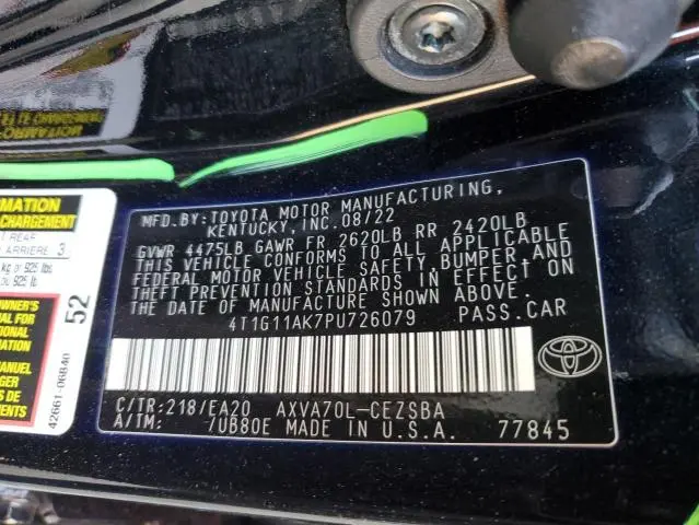 2023 TOYOTA CAMRY SE NIGHT SHADE  