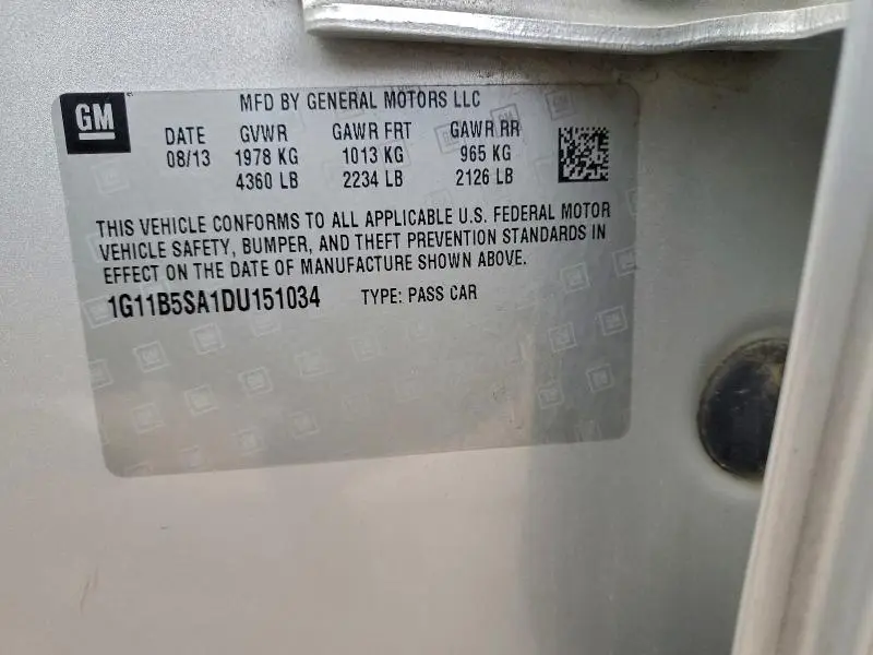 2013 CHEVROLET MALIBU LS  