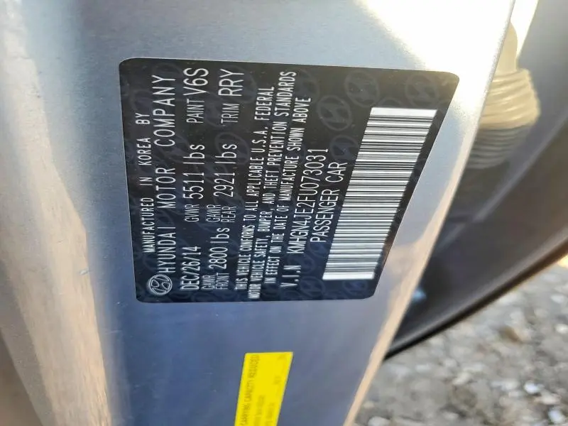 2015 HYUNDAI GENESIS 3.8L  