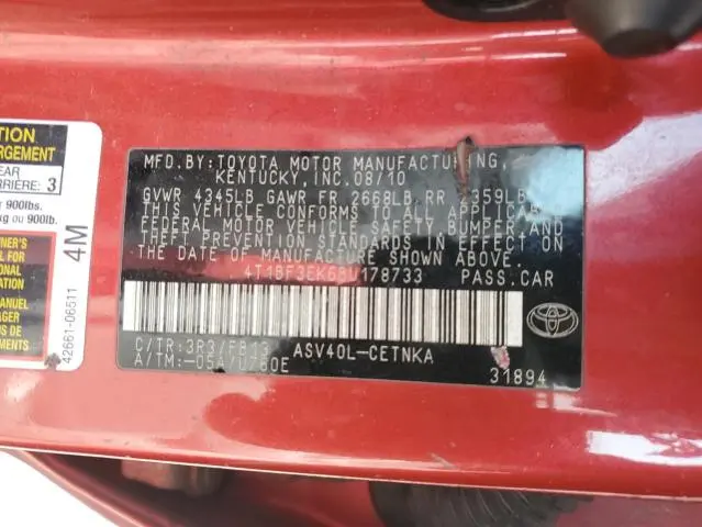 2011 TOYOTA CAMRY BASE  