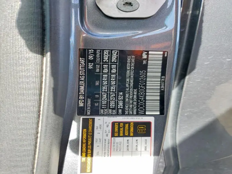 2016 MERCEDES-BENZ GLC 300 4MATIC  