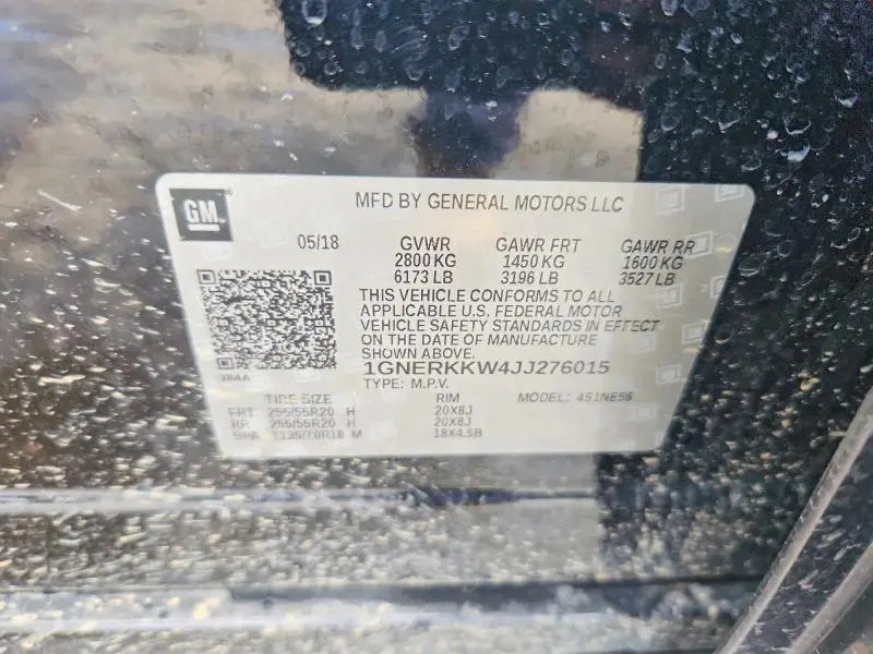 2018 CHEVROLET TRAVERSE PREMIER  