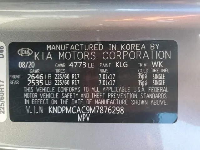 2021 KIA SPORTAGE LX  