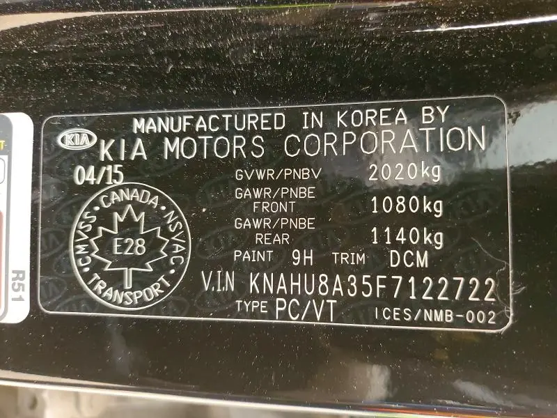 2015 KIA RONDO   