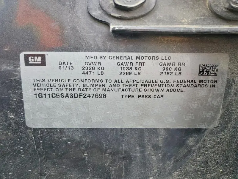 2013 CHEVROLET MALIBU 1LT  