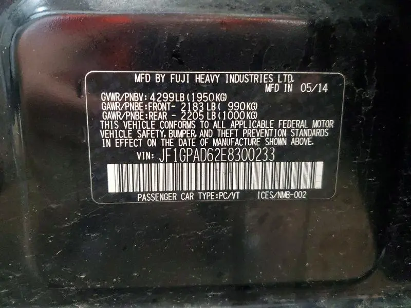 2014 SUBARU IMPREZA PREMIUM  