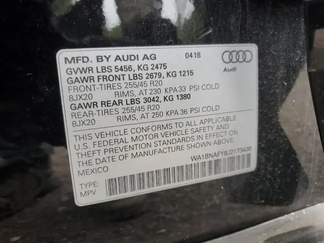 2018 AUDI Q5 PREMIUM PLUS  