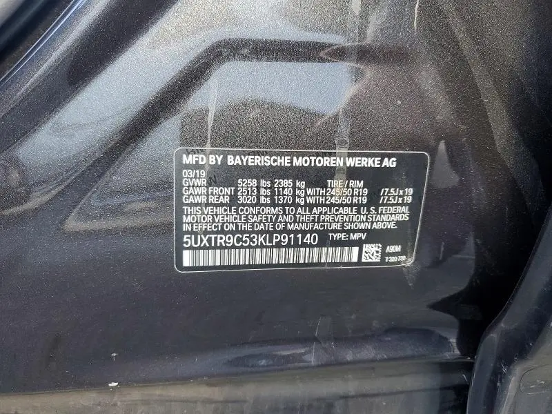 2019 BMW X3 XDRIVE30I  