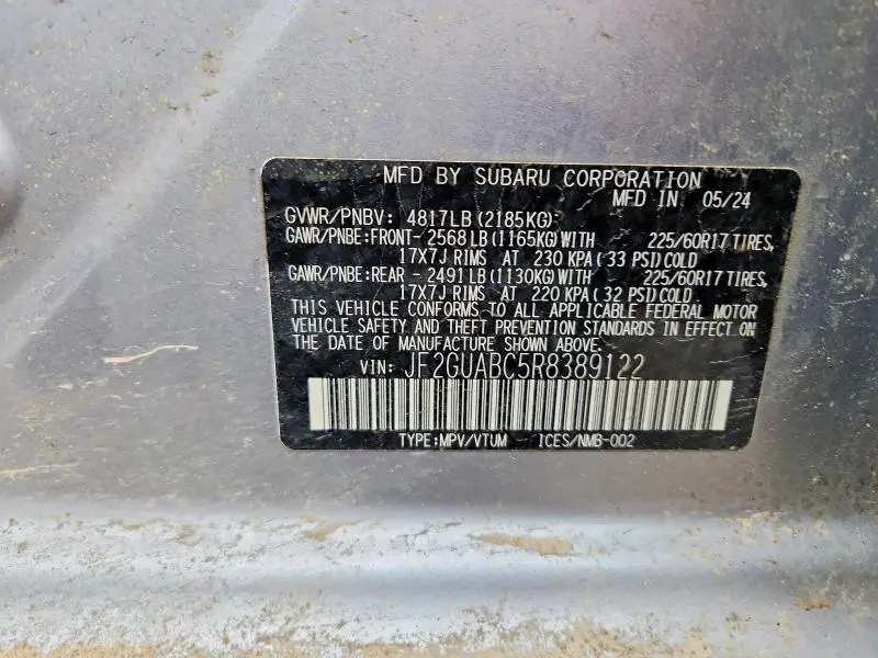 2024 SUBARU CROSSTREK   