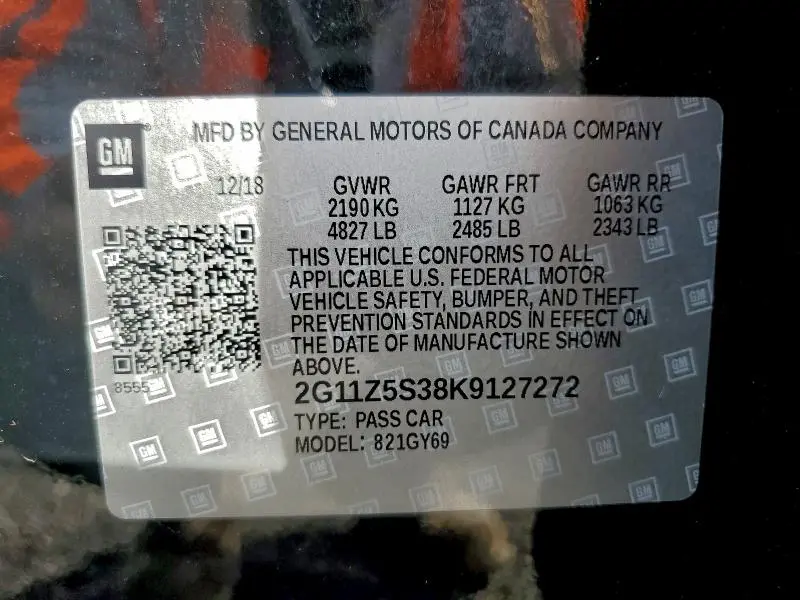 2019 CHEVROLET IMPALA LT  