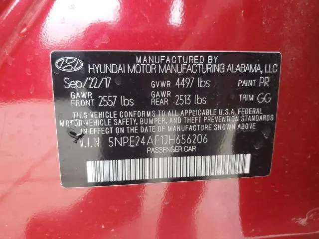 2018 HYUNDAI SONATA SE